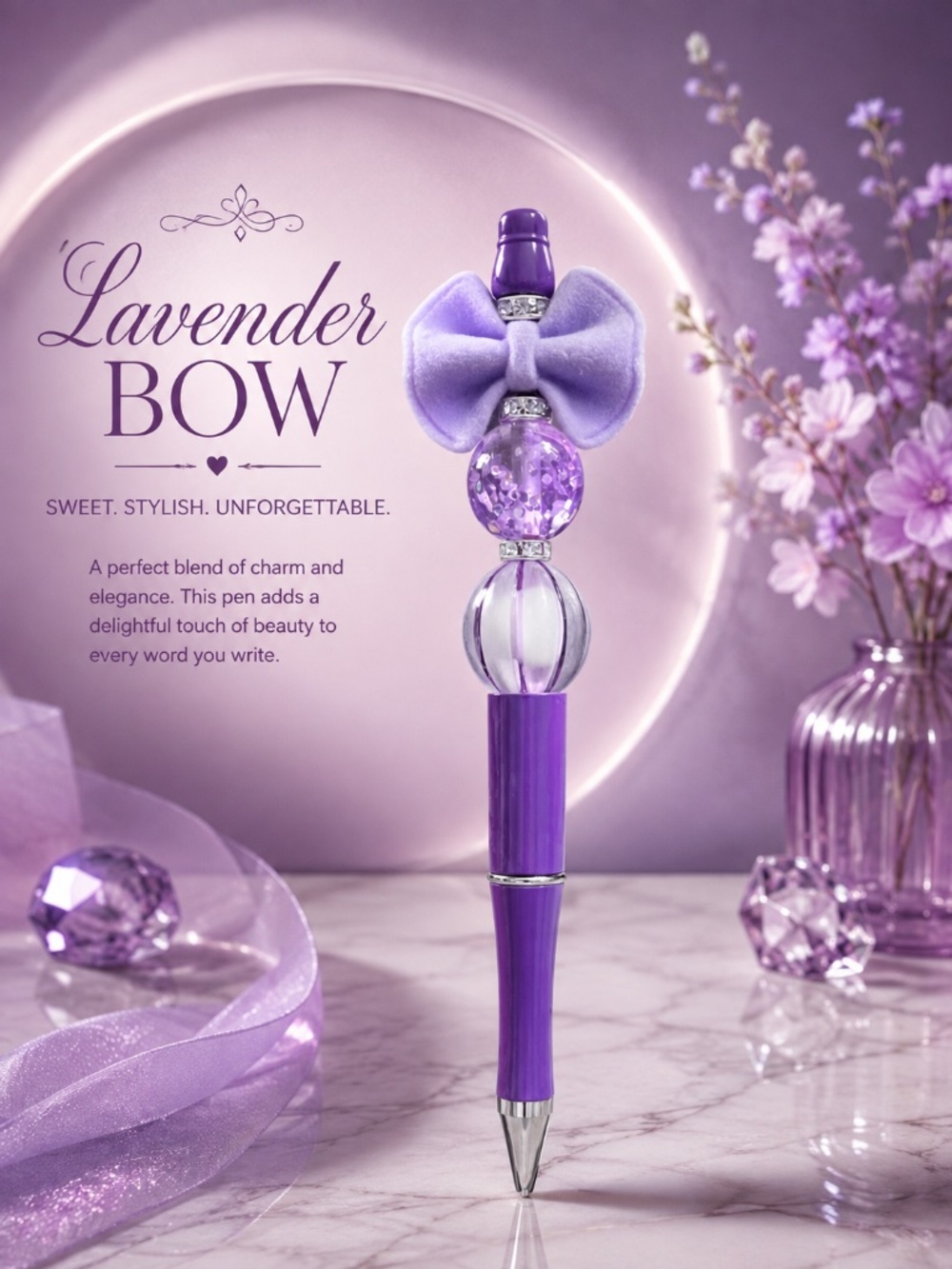 Bowed in Lavender Pen